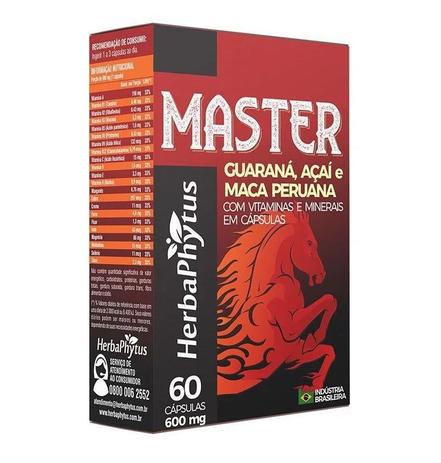 Maca Peruana, Açaí E Guaraná Master Com Vitaminas E Minerais 60 Caps Herbaphytus Menor preço em Maca Peruana, Açaí E Guaraná Master Com Vitaminas E Minerais 60 Caps Herbaphytus