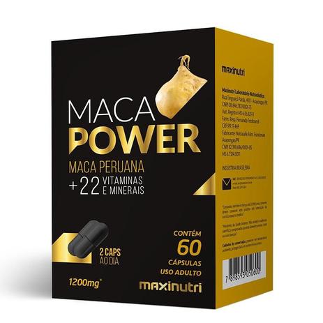 Maca peruana (maca power) 1200mg + 22 vitaminas e minerais 60 capsulas - Maxinutri Menor preço em Maca peruana (maca power) 1200mg + 22 vitaminas e minerais 60 capsulas - Maxinutri