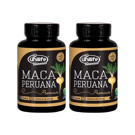 Maca Peruana Premium Pura 120 Cápsulas 550mg Unilife - Kit 2 Unidades - Unilife vitamins Menor preço em Maca Peruana Premium Pura 120 Cápsulas 550mg Unilife - Kit 2 Unidades - Unilife vitamins