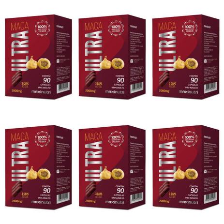 Maca Ultra Maca Peruana Premium C/90 (Kit C/06) Menor preço em Maca Ultra Maca Peruana Premium C/90 (Kit C/06)