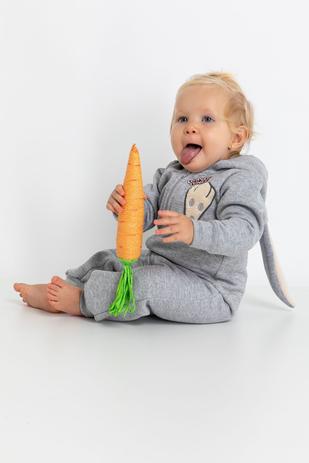 Macacao Baby De Moletom Careca Com Ziper Pernalonga Acuo Outros Moda E Acessorios Magazine Luiza