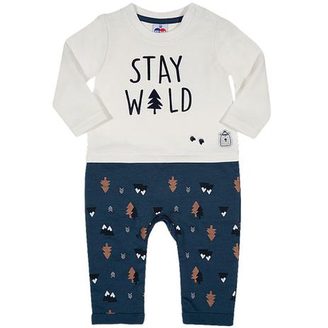 Macacão Baby - Manga Longa - Stay Wild - Neve - Off White - Tip Top Menor preço em Macacão Baby - Manga Longa - Stay Wild - Neve - Off White - Tip Top