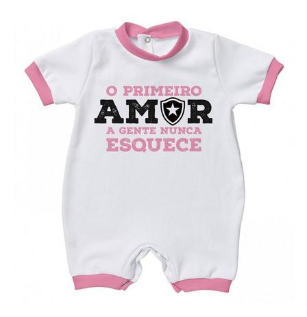 Macacão Bebê Botafogo Primeiro Amor Rosa - Torcida Baby Menor preço em Macacão Bebê Botafogo Primeiro Amor Rosa - Torcida Baby