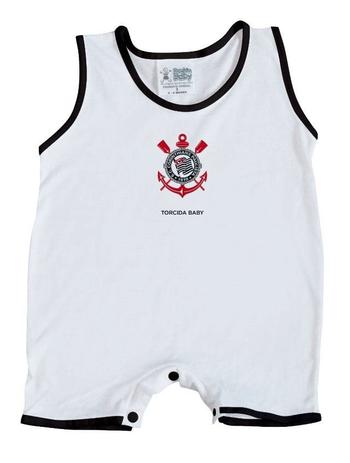 Macacão Bebê Corinthians Regata Branco - Torcida Baby Menor preço em Macacão Bebê Corinthians Regata Branco - Torcida Baby