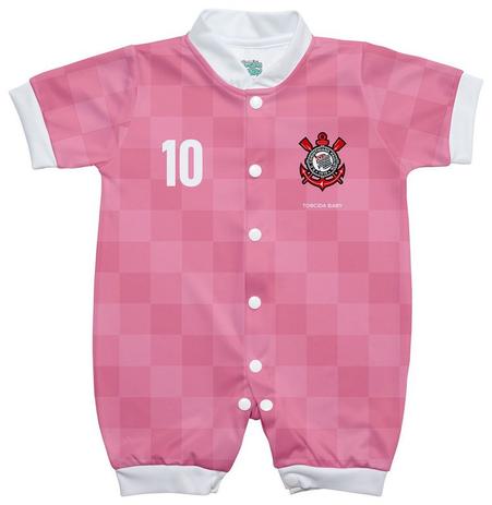 Macacão Bebê Corinthians Rosa Manga Curta - Torcida Baby Menor preço em Macacão Bebê Corinthians Rosa Manga Curta - Torcida Baby