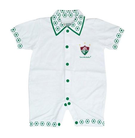 Macacão Bebê Fluminense Bolinhas Curto - Torcida Baby Menor preço em Macacão Bebê Fluminense Bolinhas Curto - Torcida Baby