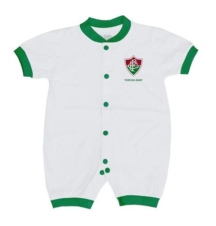 Macacão Bebê Fluminense Curto Malha - Torcida Baby Menor preço em Macacão Bebê Fluminense Curto Malha - Torcida Baby