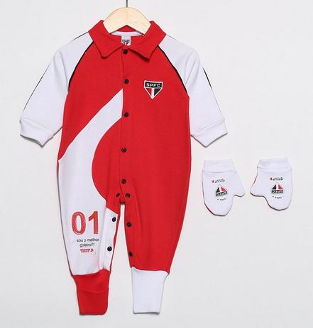 Macacão Bebê Goleiro São Paulo Revedor Menor preço em Macacão Bebê Goleiro São Paulo Revedor