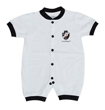 Macacão Bebê Vasco Manga Curta Malha - Torcida Baby Menor preço em Macacão Bebê Vasco Manga Curta Malha - Torcida Baby