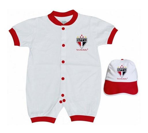 Macacão Boné São Paulo Curto - Torcida Baby Menor preço em Macacão Boné São Paulo Curto - Torcida Baby