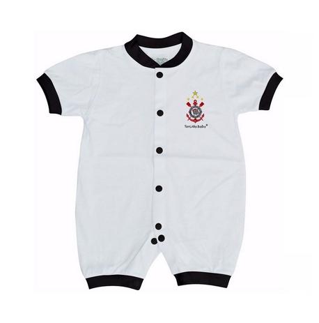 Macacão Corinthians Bebê Curto Malha - Torcida Baby Menor preço em Macacão Corinthians Bebê Curto Malha - Torcida Baby
