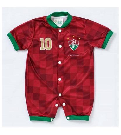 Macacão Curto Bebê Fluminense - Torcida Baby Menor preço em Macacão Curto Bebê Fluminense - Torcida Baby