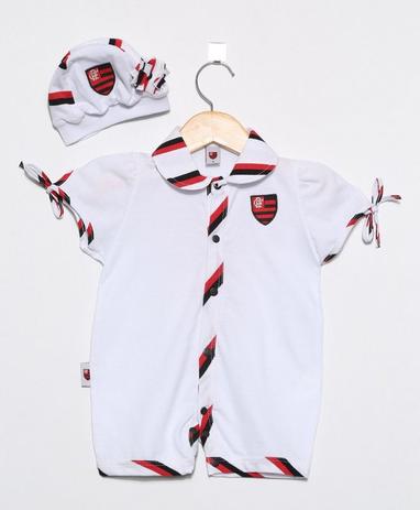 Macacão Curto com Gorro Flamengo Revedor Menor preço em Macacão Curto com Gorro Flamengo Revedor