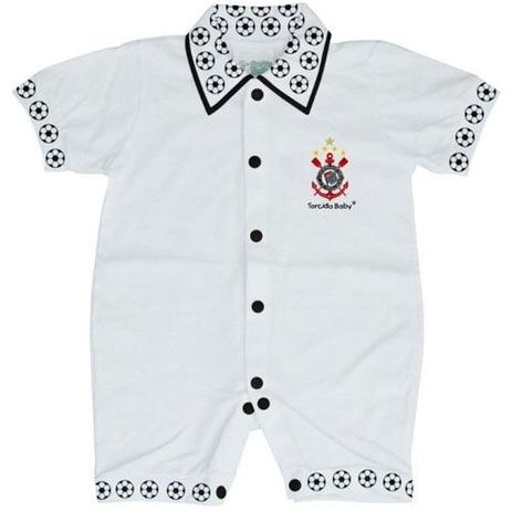 Macacão curto Corinthians bebê bolinhas - Torcida Baby - 025 A Menor preço em Macacão curto Corinthians bebê bolinhas - Torcida Baby - 025 A