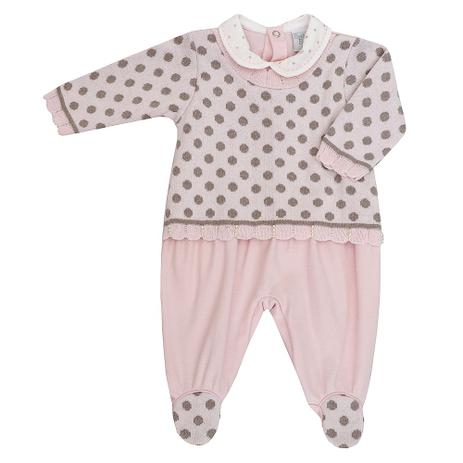 Macacão de Bebê Feminino Suedine e Tricot Ana Julia - Beth bebe Menor preço em Macacão de Bebê Feminino Suedine e Tricot Ana Julia - Beth bebe