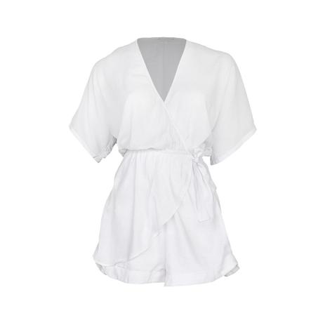 macaquinho branco feminino curto