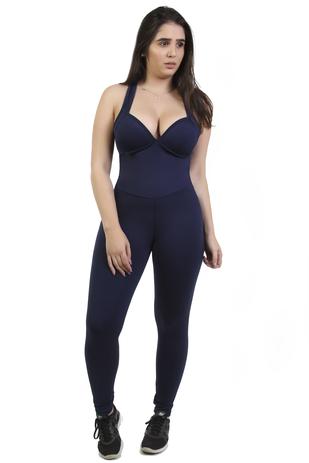 Macacão Fitness Feminino Suplex Longo Academia Com bojo Azul 9633 - Galvic Menor preço em Macacão Fitness Feminino Suplex Longo Academia Com bojo Azul 9633 - Galvic