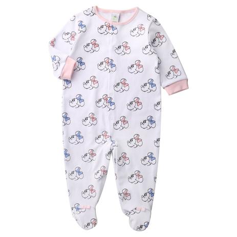 Macacão Infantil - Manga Longa - 100 Algodão - Minnie Mouse - Branco - Disney Menor preço em Macacão Infantil - Manga Longa - 100 Algodão - Minnie Mouse - Branco - Disney
