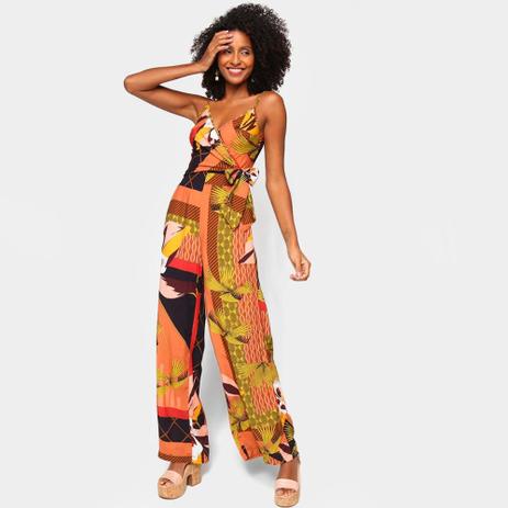 Macação Longo Mercatto Alças Com Amarração Feminino Menor preço em Macação Longo Mercatto Alças Com Amarração Feminino