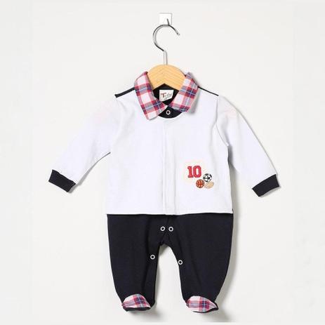 Macacão Manga Longa Bolas 10 Xadrez - Tieloy baby Menor preço em Macacão Manga Longa Bolas 10 Xadrez - Tieloy baby