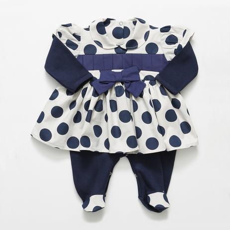 Macacão Manga Longa Bolas Laço - Tieloy baby Menor preço em Macacão Manga Longa Bolas Laço - Tieloy baby
