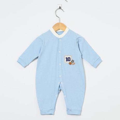 Macacão Manga Longa Malha Azul Bolas Futebol, Basquete e Beisebol - Tieloy baby Menor preço em Macacão Manga Longa Malha Azul Bolas Futebol, Basquete e Beisebol - Tieloy baby