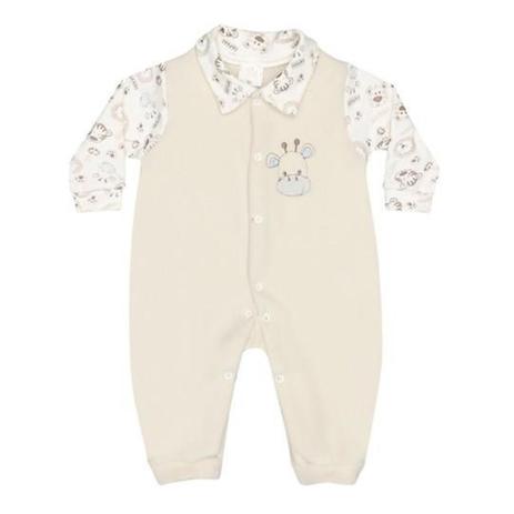 Macacão Manga Longa Soft Girafa Bege e Palha - Tieloy baby Menor preço em Macacão Manga Longa Soft Girafa Bege e Palha - Tieloy baby