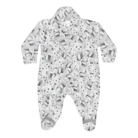 Macacão Manga Longa Soft Ursinhos Cinza e Preto com Gola - Tieloy baby Menor preço em Macacão Manga Longa Soft Ursinhos Cinza e Preto com Gola - Tieloy baby