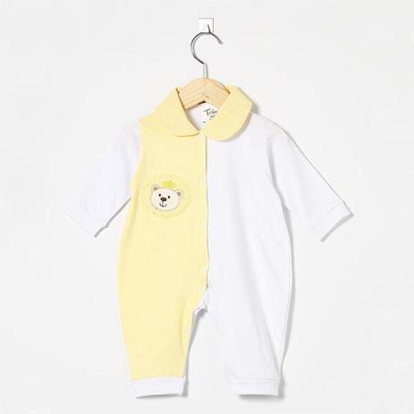 Macacão Manga Longa Urso Coroa - Tieloy baby Menor preço em Macacão Manga Longa Urso Coroa - Tieloy baby