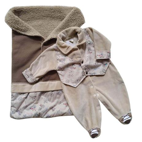 Macacão Menino com Colete e Sapatinho Bordador embutido + Saco para Dormir ou Passear - Plush - 2 Pças - By Gabriely Menor preço em Macacão Menino com Colete e Sapatinho Bordador embutido + Saco para Dormir ou Passear - Plush - 2 Pças - By Gabriely
