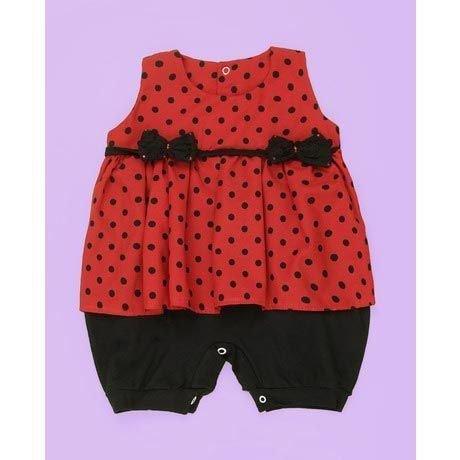 Macacão Sem Manga - Tecido Malha - Vermelho com Bolinha - M - Tieloy Menor preço em Macacão Sem Manga - Tecido Malha - Vermelho com Bolinha - M - Tieloy