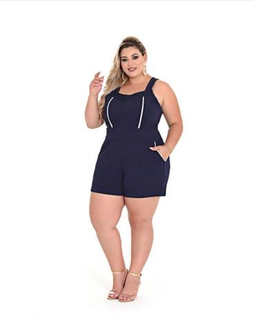 macacao crepe plus size