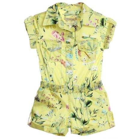 Macaquinho Infantil Feminino Estampa Floral - 1+1 Menor preço em Macaquinho Infantil Feminino Estampa Floral - 1+1