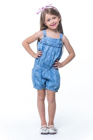 Macaquinho Infantil Jeans Claro - Tamanho 3 - Casa de bonecas Menor preço em Macaquinho Infantil Jeans Claro - Tamanho 3 - Casa de bonecas