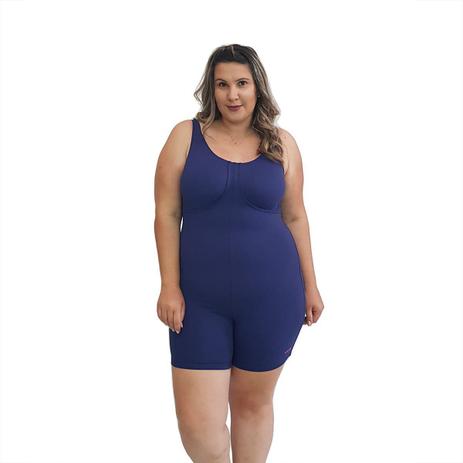 macacão plus size azul marinho