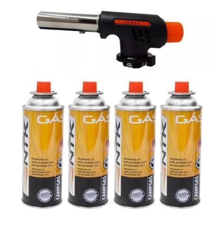 Maçarico Culinário Portátil com Regulagem Gourmet +4 Refis TITANIUM-52531 é boa?