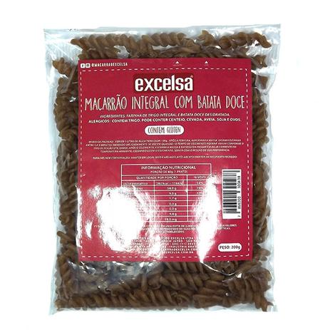 Macarrão Parafuso Integral com Batata Doce Excelsa 200g Menor preço em Macarrão Parafuso Integral com Batata Doce Excelsa 200g
