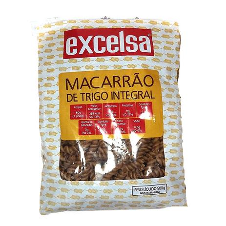 Macarrão Parafuso Integral Excelsa 500g Menor preço em Macarrão Parafuso Integral Excelsa 500g