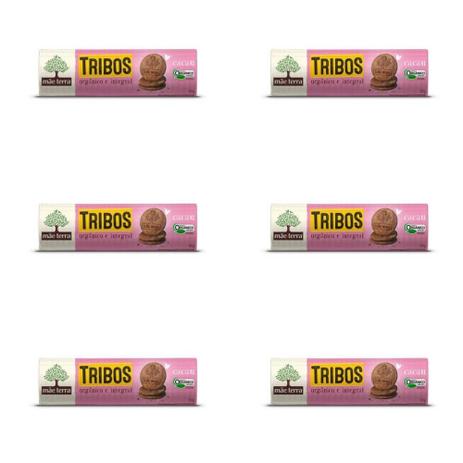 Mãe Terra Tribos Biscoito Orgânico Cacau 130g (Kit C/06) Menor preço em Mãe Terra Tribos Biscoito Orgânico Cacau 130g (Kit C/06)