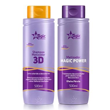 Magic Color - Kit Shampoo 3D + Matizador Magic Power Efeito Pérola 500ml Menor preço em Magic Color - Kit Shampoo 3D + Matizador Magic Power Efeito Pérola 500ml