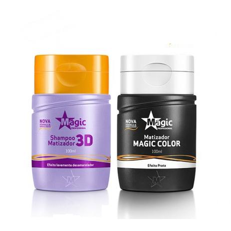 Magic Color - Mini Kit 3D Shampoo + Matizador Tradicional Efeito Prata 100ml Menor preço em Magic Color - Mini Kit 3D Shampoo + Matizador Tradicional Efeito Prata 100ml