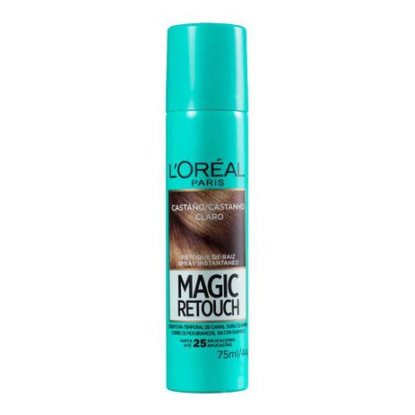 Magic Retouch Retoque de Raiz Spray L'oréal - Castanho Claro Menor preço em Magic Retouch Retoque de Raiz Spray L'oréal - Castanho Claro
