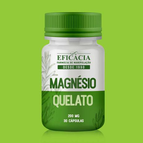Magnésio Quelato 200 mg - 30 cápsulas - Farmácia eficácia Menor preço em Magnésio Quelato 200 mg - 30 cápsulas - Farmácia eficácia