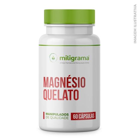 Magnésio Quelato 200mg 60 Cápsulas - Miligrama Menor preço em Magnésio Quelato 200mg 60 Cápsulas - Miligrama
