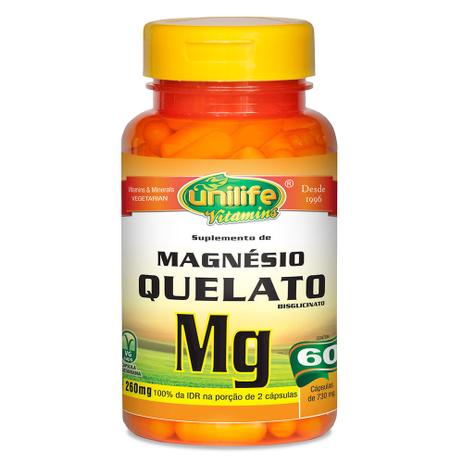 Magnésio Quelato MG (175mg por cápsula) 60 Cápsulas Vegetarianas - Unilife é boa?
