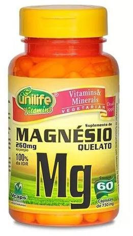 Magnesio Quelato Mg 60 Caps 730mg Unilife Vitamins Menor preço em Magnesio Quelato Mg 60 Caps 730mg Unilife Vitamins