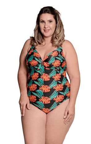 Maiô Plus Size Carol Fenix - Stewardess Menor preço em Maiô Plus Size Carol Fenix - Stewardess