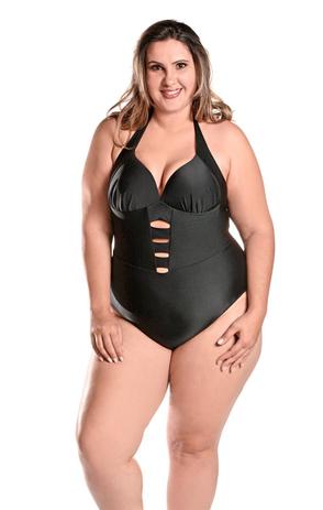 maiô plus size preto