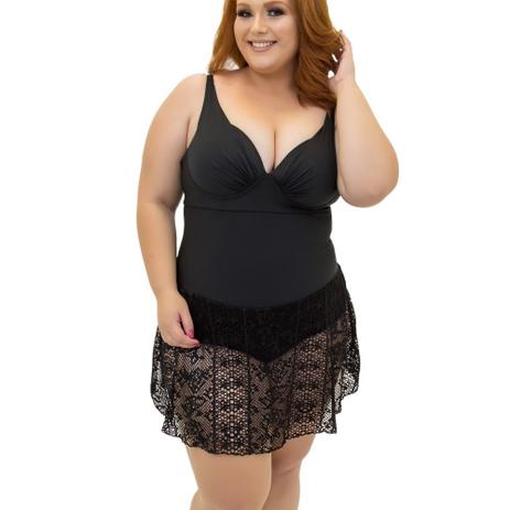 maiô plus size com short