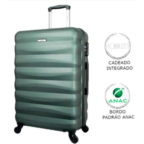 Mala de Bordo Media Verde Yins Em Abs Cadeado Integrado Giro 360 21089VD - Yin's Menor preço em Mala de Bordo Media Verde Yins Em Abs Cadeado Integrado Giro 360 21089VD - Yin's